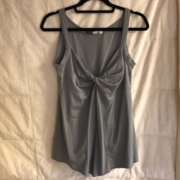 Athleta Tops - Athleta Twist Front Gray Tank Top